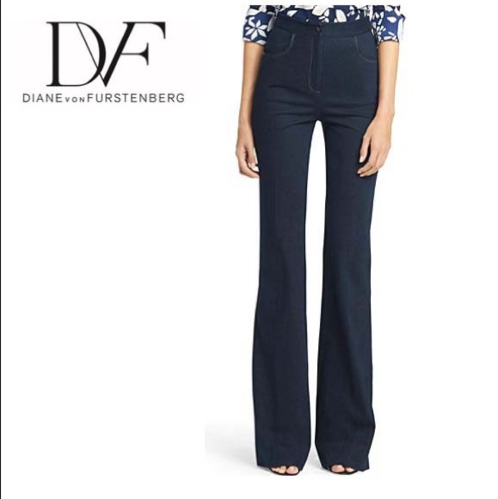 DVF wide leg denim jean